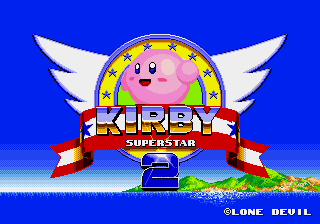 Kirby in Sonic the Hedgehog 2 Title Screen
